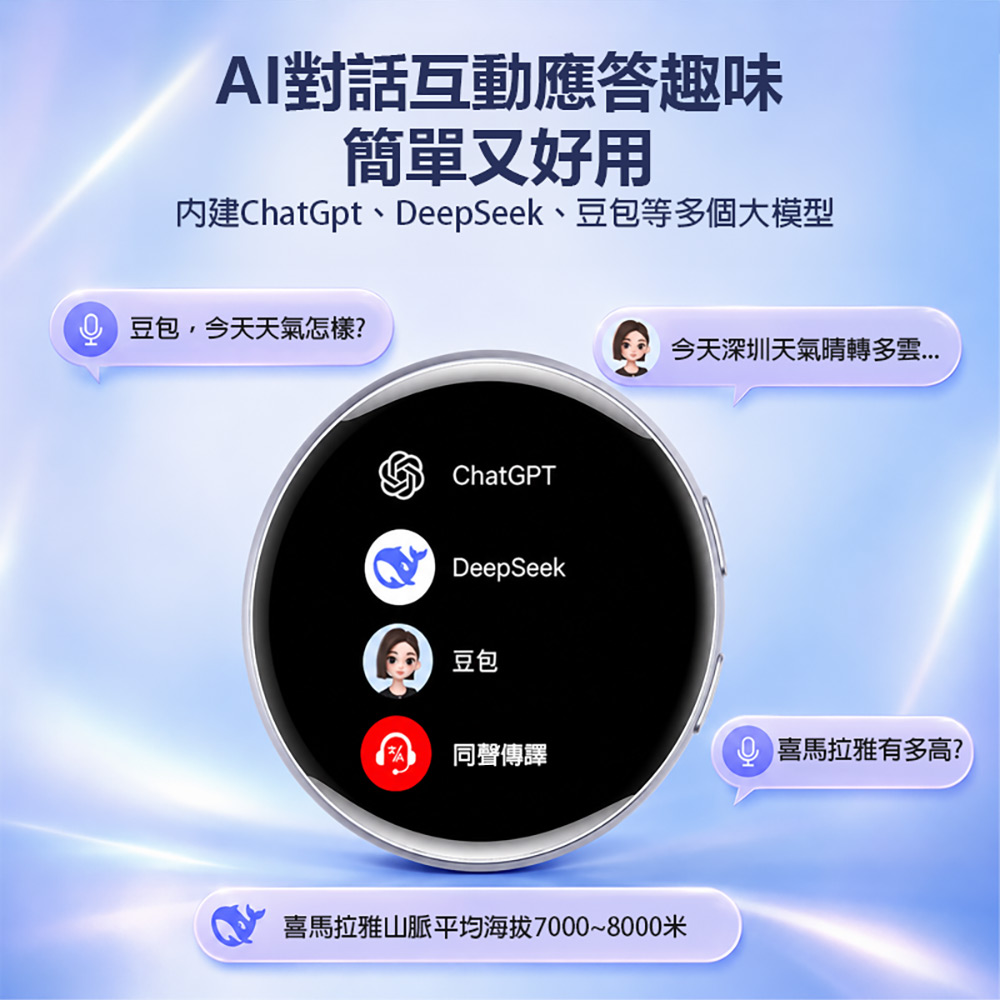GK-E01 AI吧唧迷你顯示屏(動態胸章 動漫追星 粉絲應援 1.7吋螢幕 同聲傳譯 ChatGpt DeepSeek 豆包)